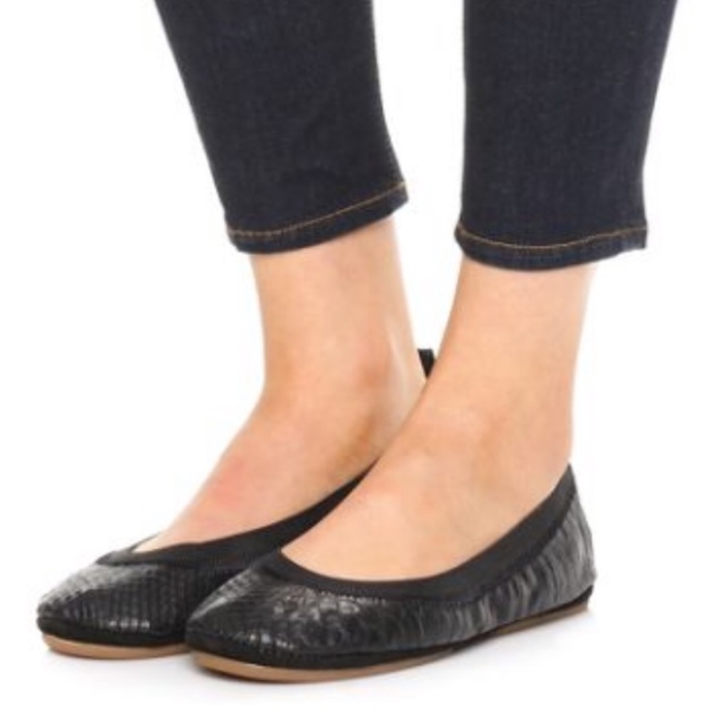 Yosi Samra Pebbled Texture Ballet Flat
